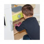 Bucatarie modulara din lemn de joaca copii cu 4 piese interschimbabile-Deluxe Grande Cuisine Modular Wooden Play Kitchen Acooltoy 